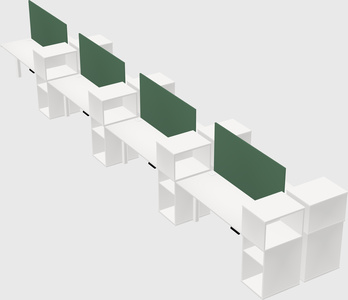 Shared electric desk + cabinet