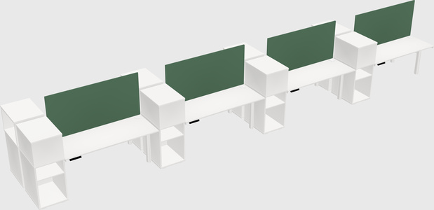 Shared electric desk + cabinet