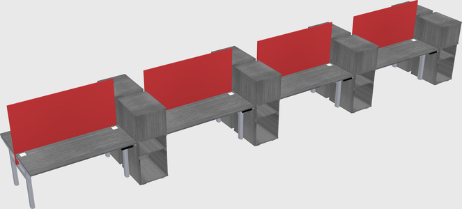 Shared electric desk + cabinet