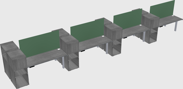 Shared electric desk + cabinet