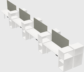 Shared electric desk + cabinet