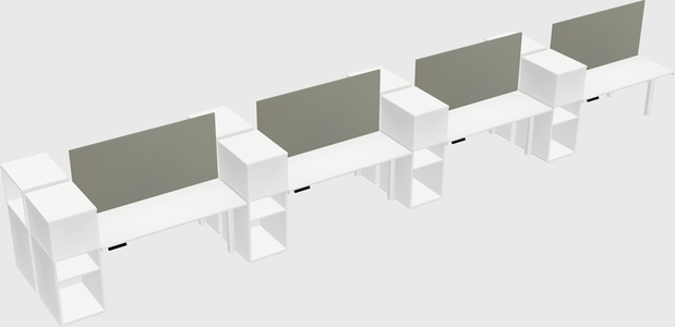 Shared electric desk + cabinet