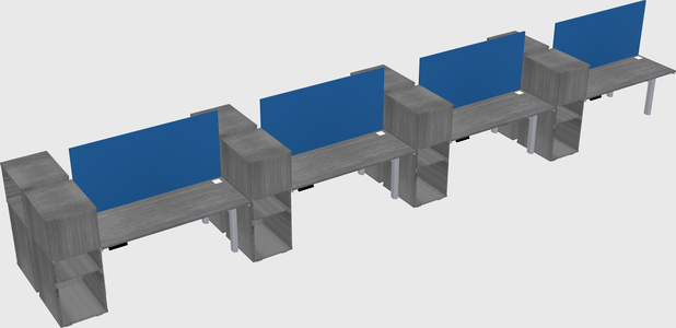 Shared electric desk + cabinet