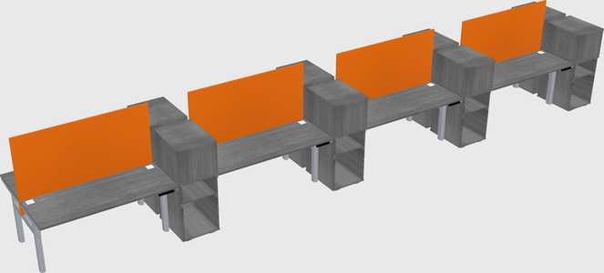 Shared electric desk + cabinet