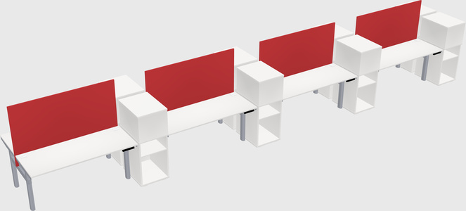 Shared electric desk + cabinet
