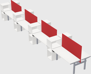 Shared electric desk + cabinet