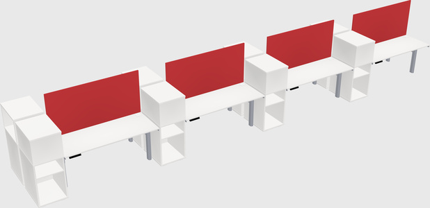 Shared electric desk + cabinet