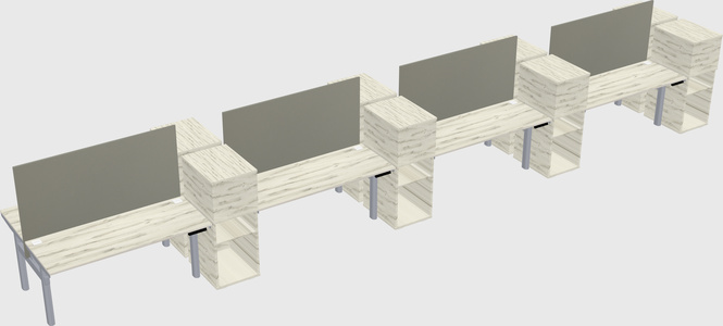 Shared electric desk + cabinet