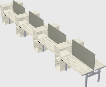 Shared electric desk + cabinet