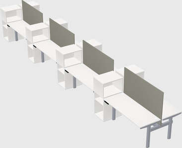 Shared electric desk + cabinet