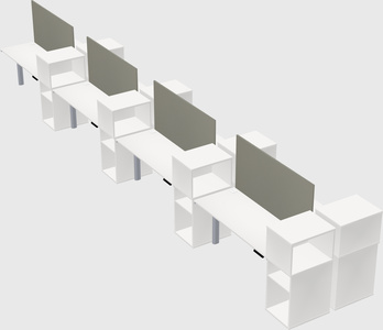 Shared electric desk + cabinet