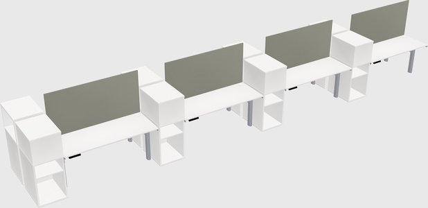 Shared electric desk + cabinet