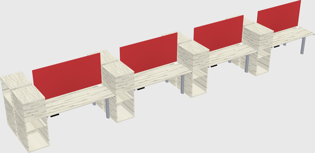 Shared electric desk + cabinet