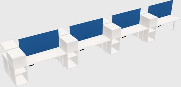 Shared electric desk + cabinet