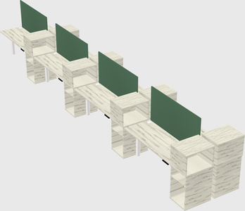 Shared electric desk + cabinet