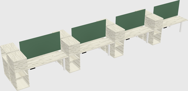 Shared electric desk + cabinet