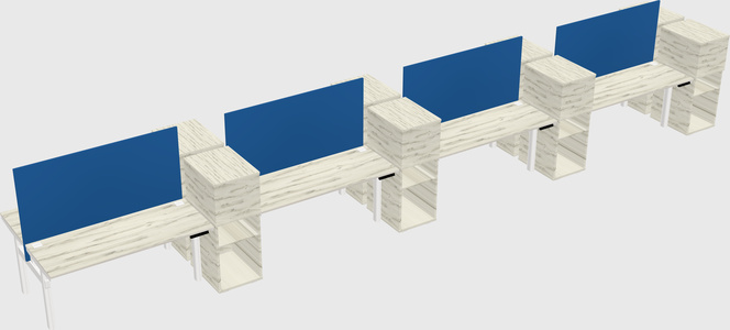 Shared electric desk + cabinet