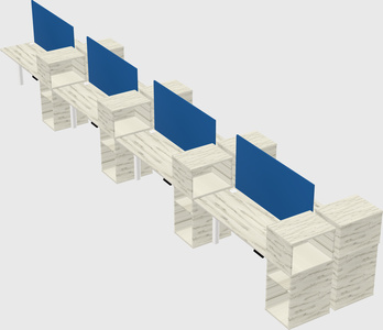Shared electric desk + cabinet