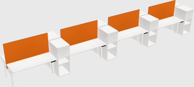 Shared electric desk + cabinet