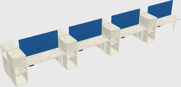 Shared electric desk + cabinet