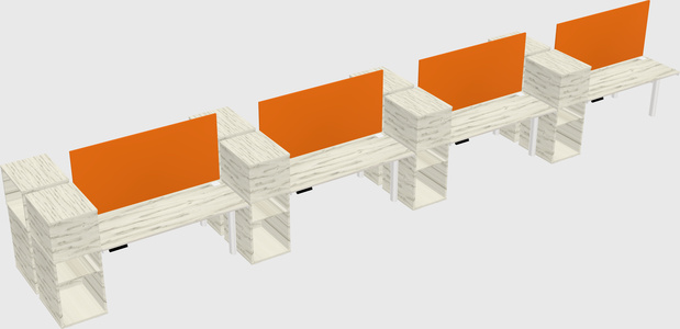 Shared electric desk + cabinet