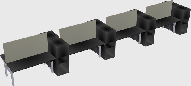 Shared electric desk + cabinet