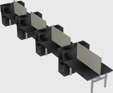 Shared electric desk + cabinet