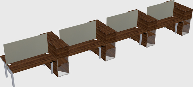 Shared electric desk + cabinet