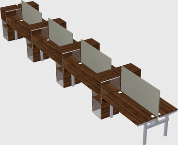 Shared electric desk + cabinet
