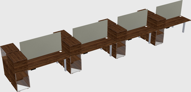 Shared electric desk + cabinet