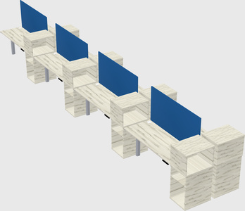 Shared electric desk + cabinet
