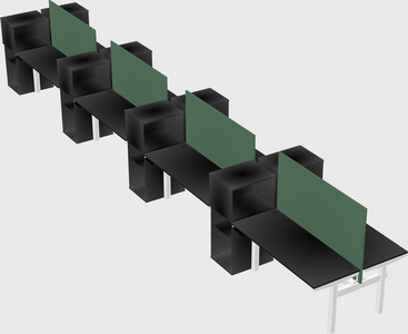 Shared electric desk + cabinet