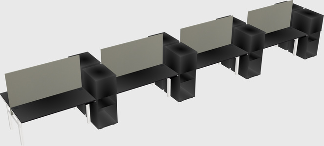 Shared electric desk + cabinet