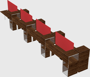 Shared electric desk + cabinet