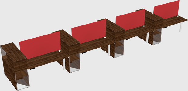 Shared electric desk + cabinet