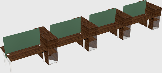 Shared electric desk + cabinet