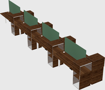 Shared electric desk + cabinet