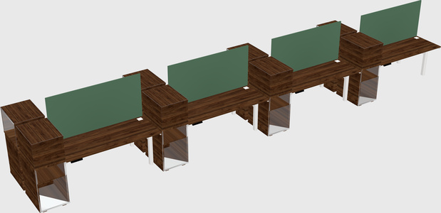 Shared electric desk + cabinet