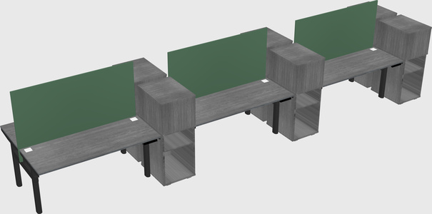 Shared electric desk + cabinet
