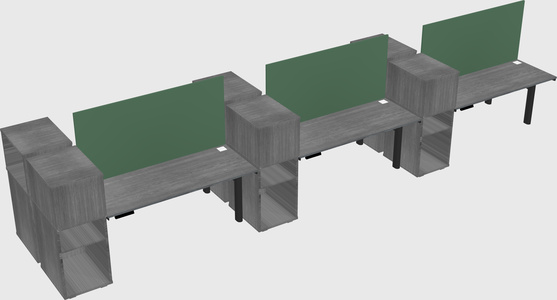 Shared electric desk + cabinet