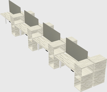 Shared electric desk + cabinet
