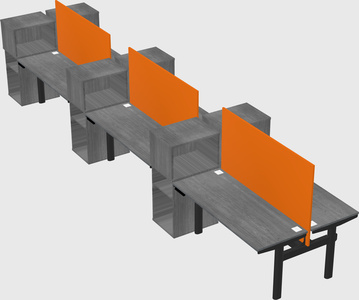 Shared electric desk + cabinet