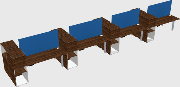 Shared electric desk + cabinet