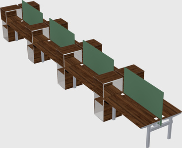 Shared electric desk + cabinet