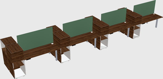 Shared electric desk + cabinet