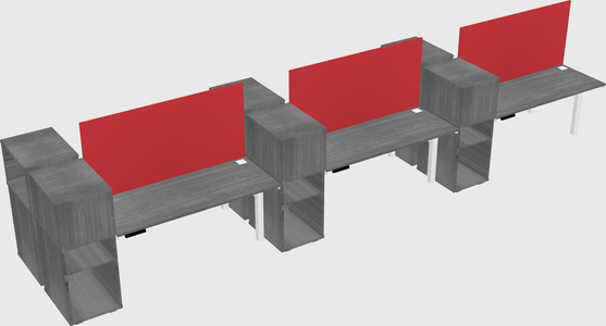 Shared electric desk + cabinet