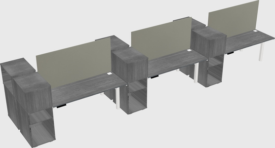 Shared electric desk + cabinet