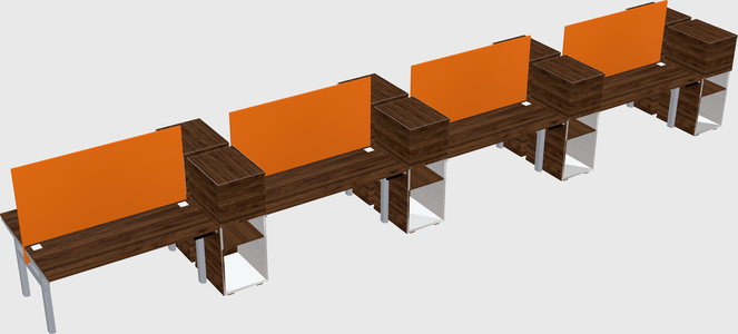 Shared electric desk + cabinet