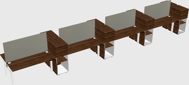 Shared electric desk + cabinet