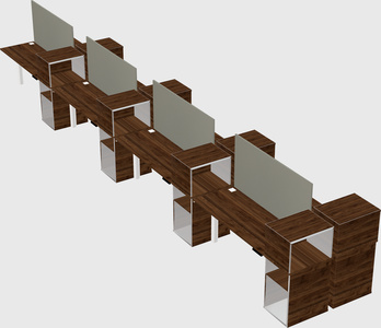 Shared electric desk + cabinet